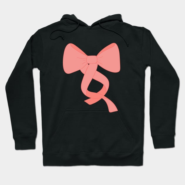 Coral Colored Ribbon/Bow Hoodie by LittleMissy